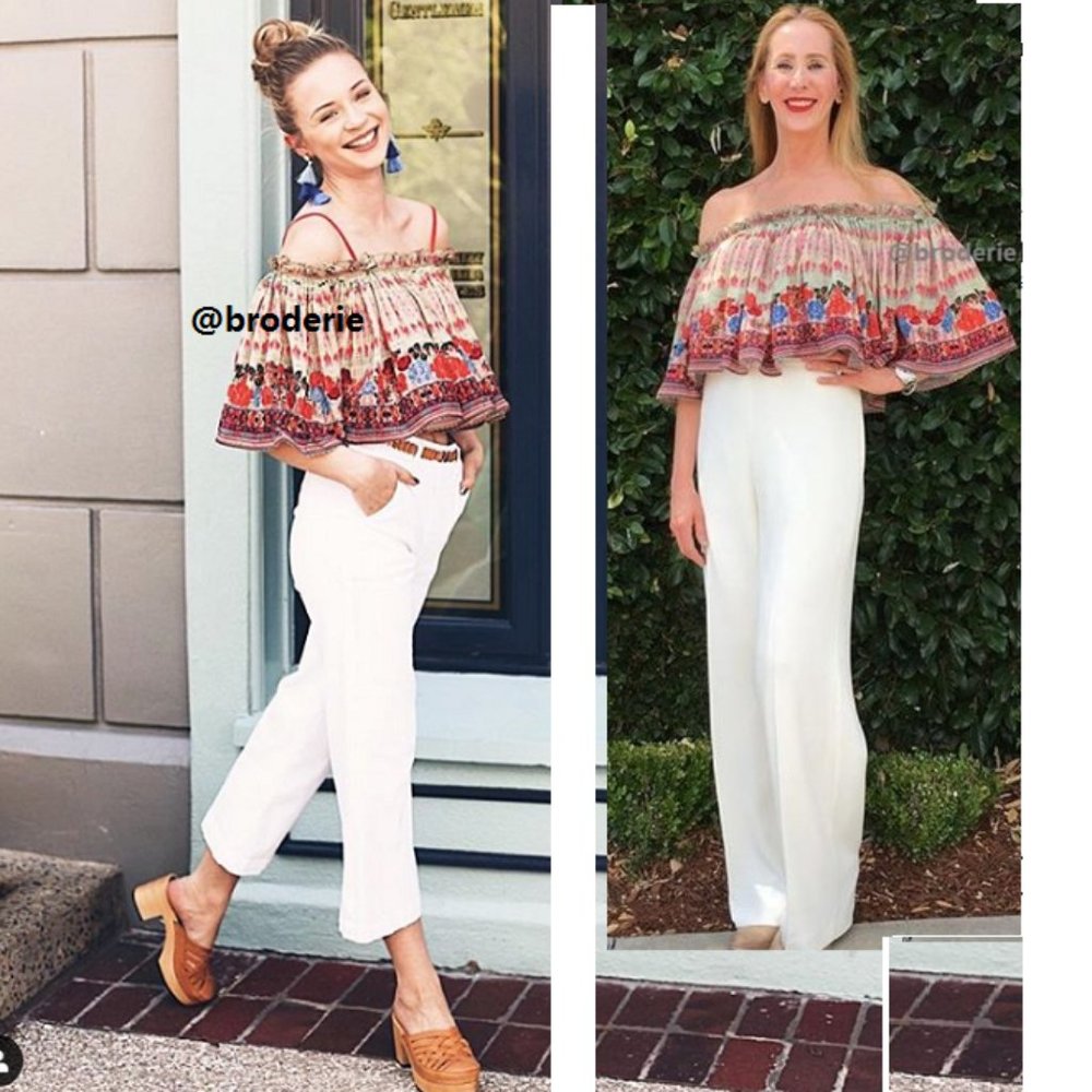 NEW Anthropologie Villa Midi Top size L new with tag nwt - Picture 5 of 11